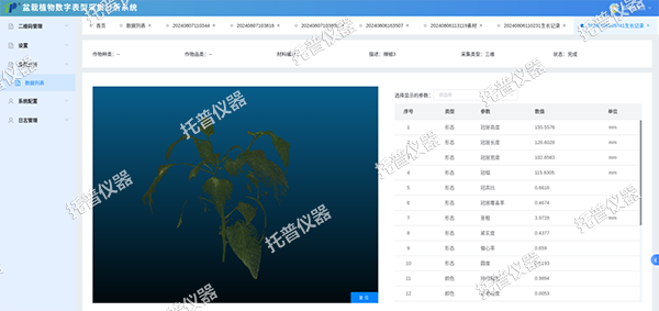 托普盆栽植物數字表型采集分析系統——一鍵采集，多維解析，AI 驅動農業科研提質增效